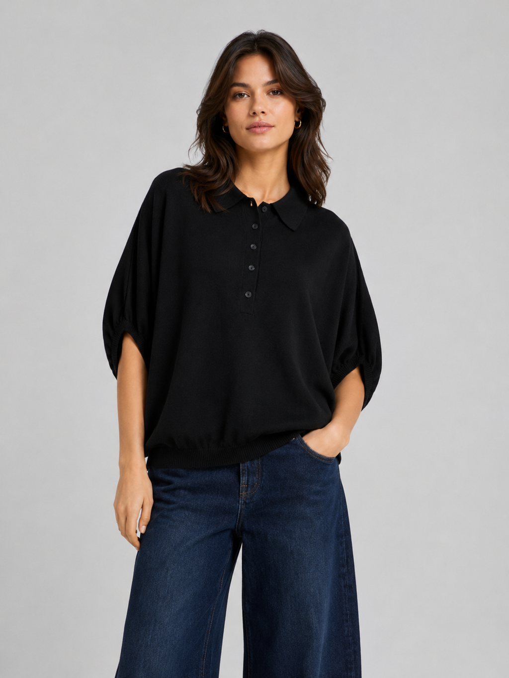 Cowboy Polo Knit Black