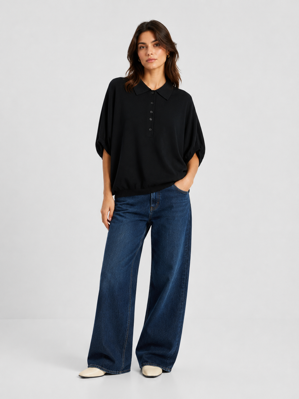 Cowboy Polo Knit Black