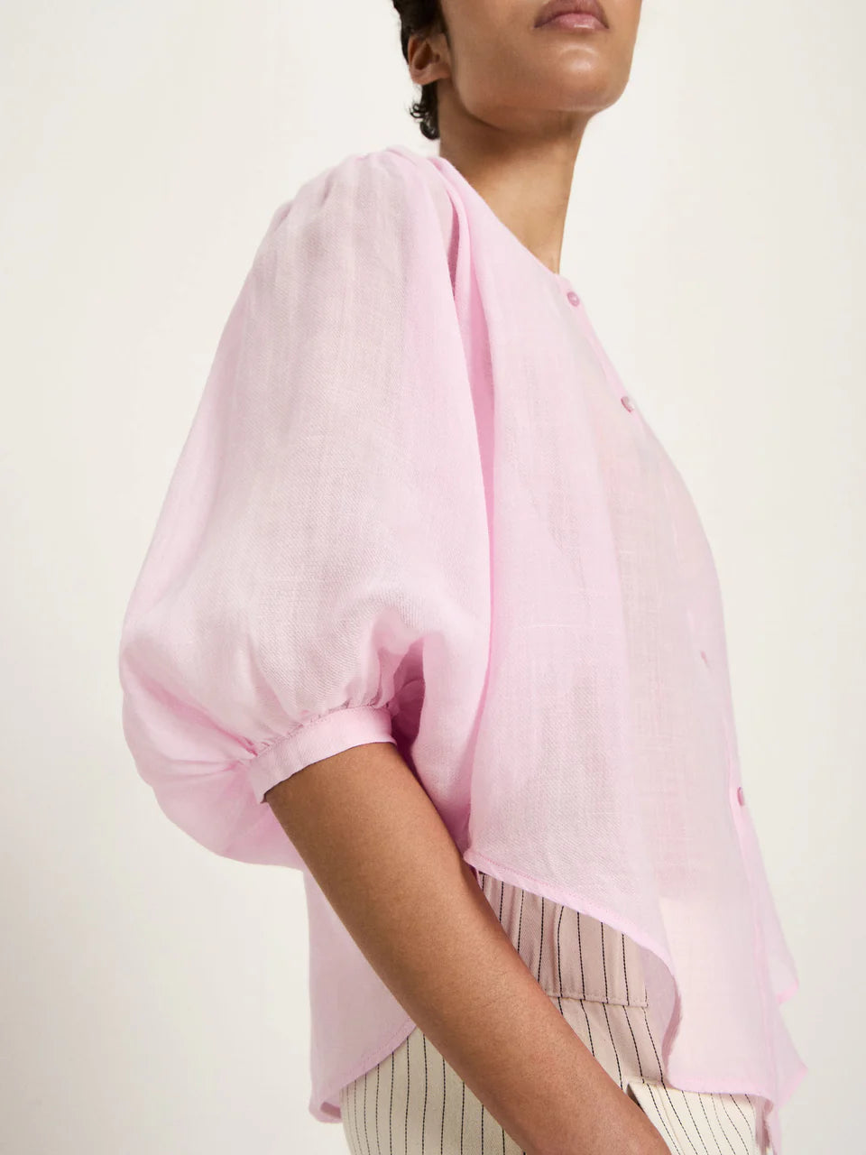 Bluse mit Kräuseln