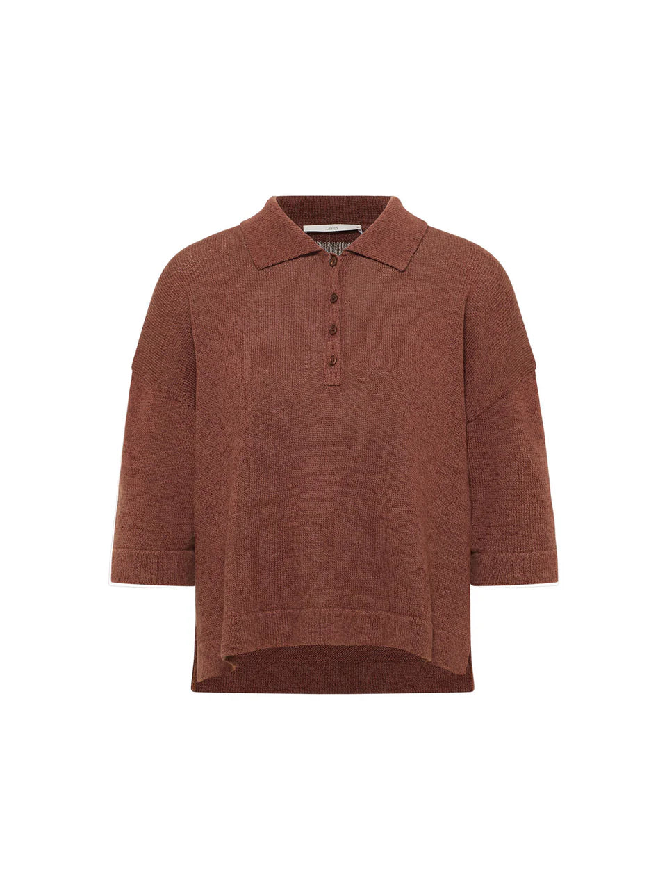 Halbarmpullover mit Polo-Kragen
