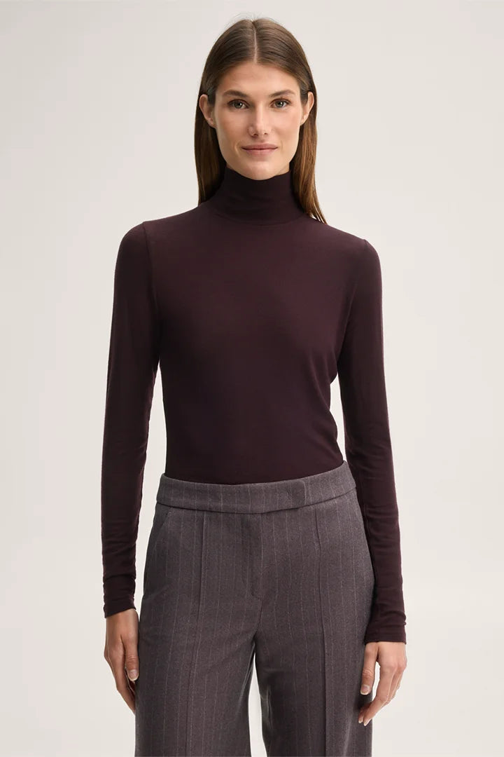 Rollkragen-Shirt Wollstretch