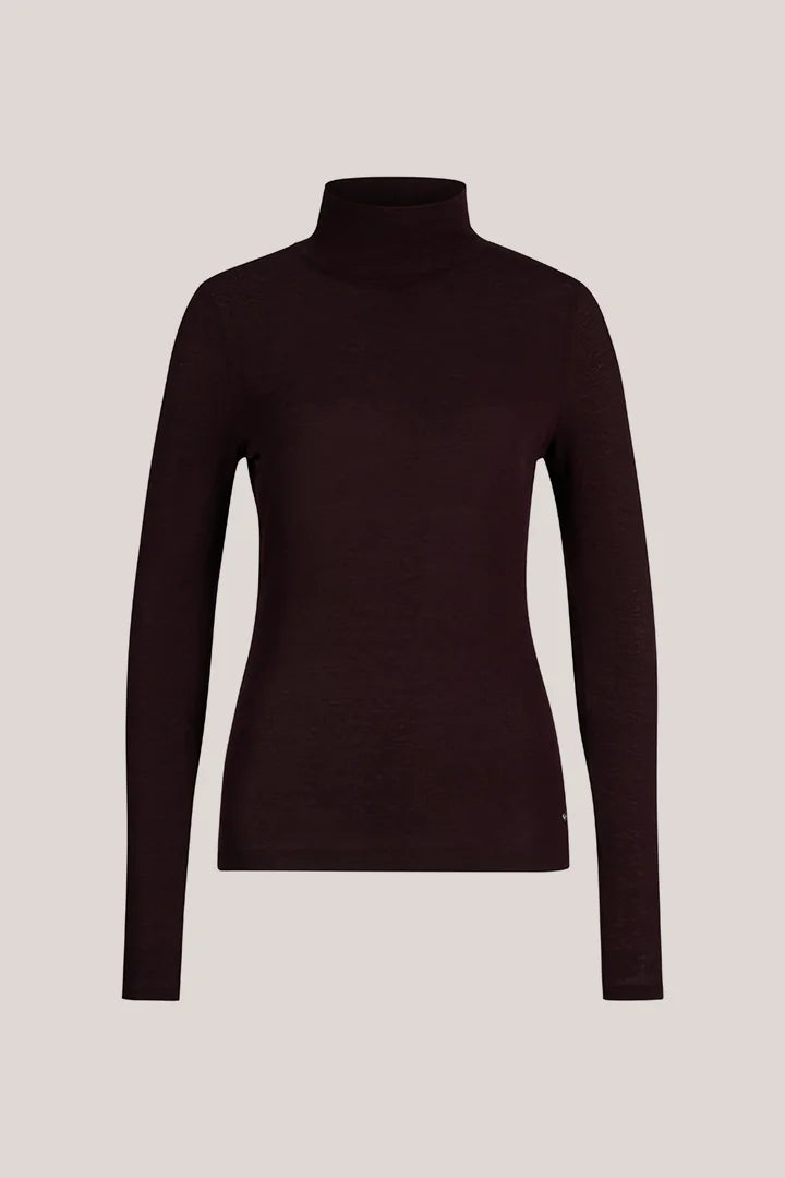 Rollkragen-Shirt Wollstretch