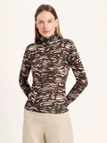Rollkragenshirt Animalprint