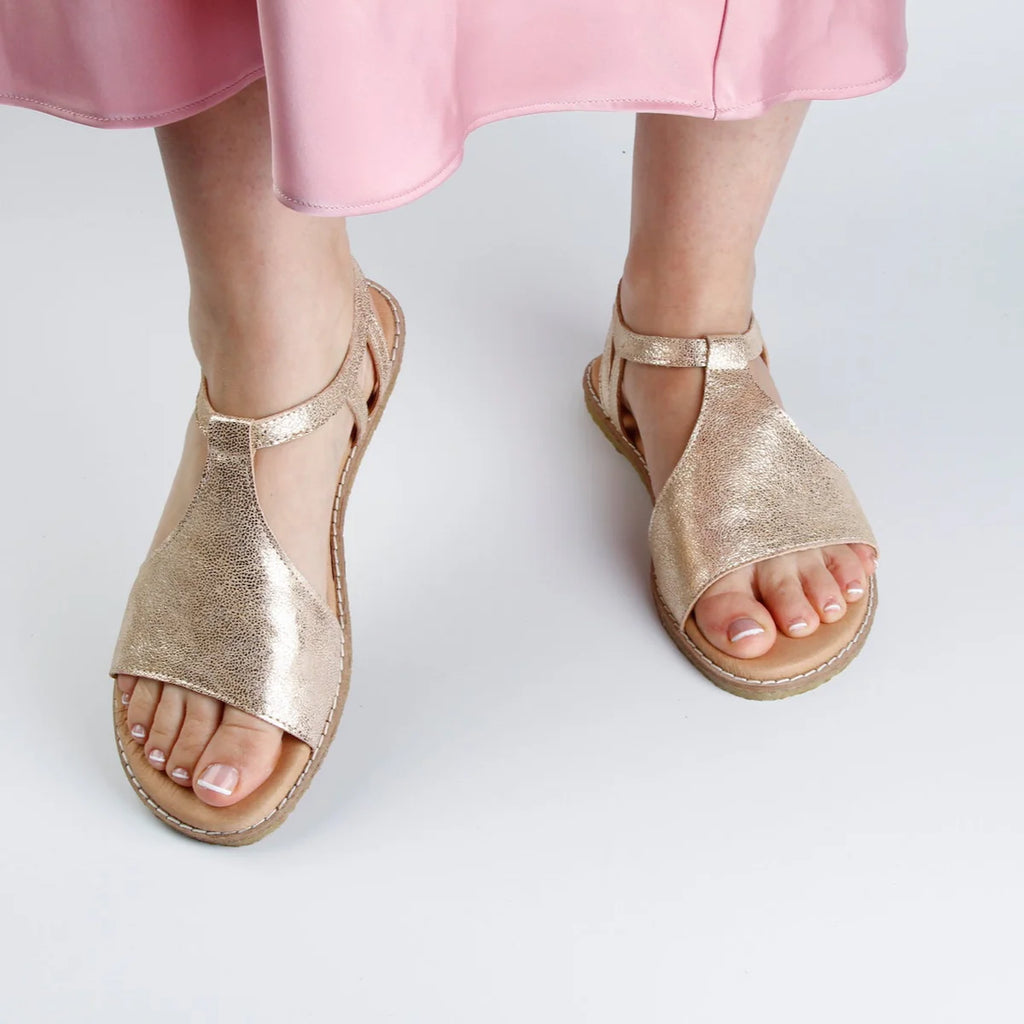 ELDORA LEATHER SANDAL GOLD